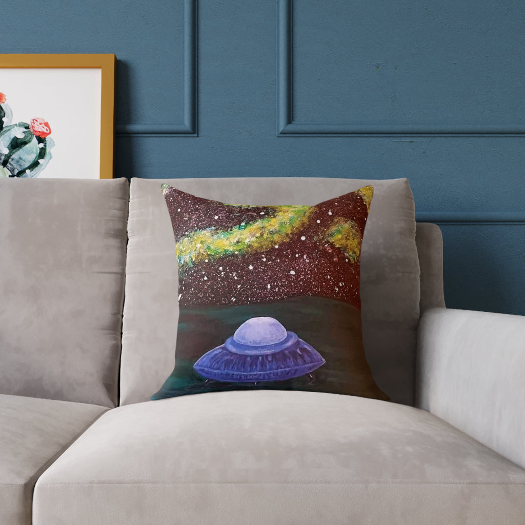 UFO Galaxy Pillow - Cosmic Night Sky Decorative Throw Pillow