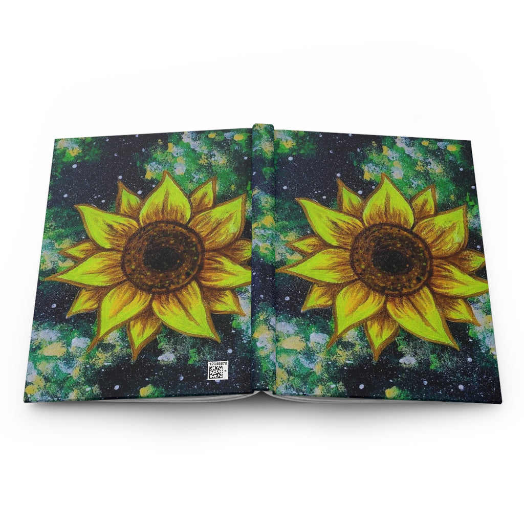 Sunflower Art Hardcover Journal — Bright Floral Sketchbook for Notes & Gratitude