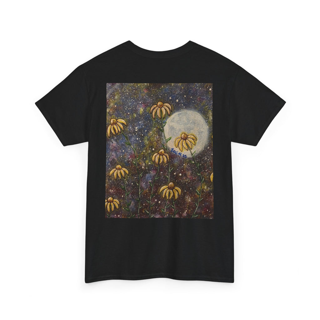 Artistic flower Print Unisex Cotton Tee, Nature Lovers Gift, Summer Wear, Bee Conservation, Cute Animal Shirt