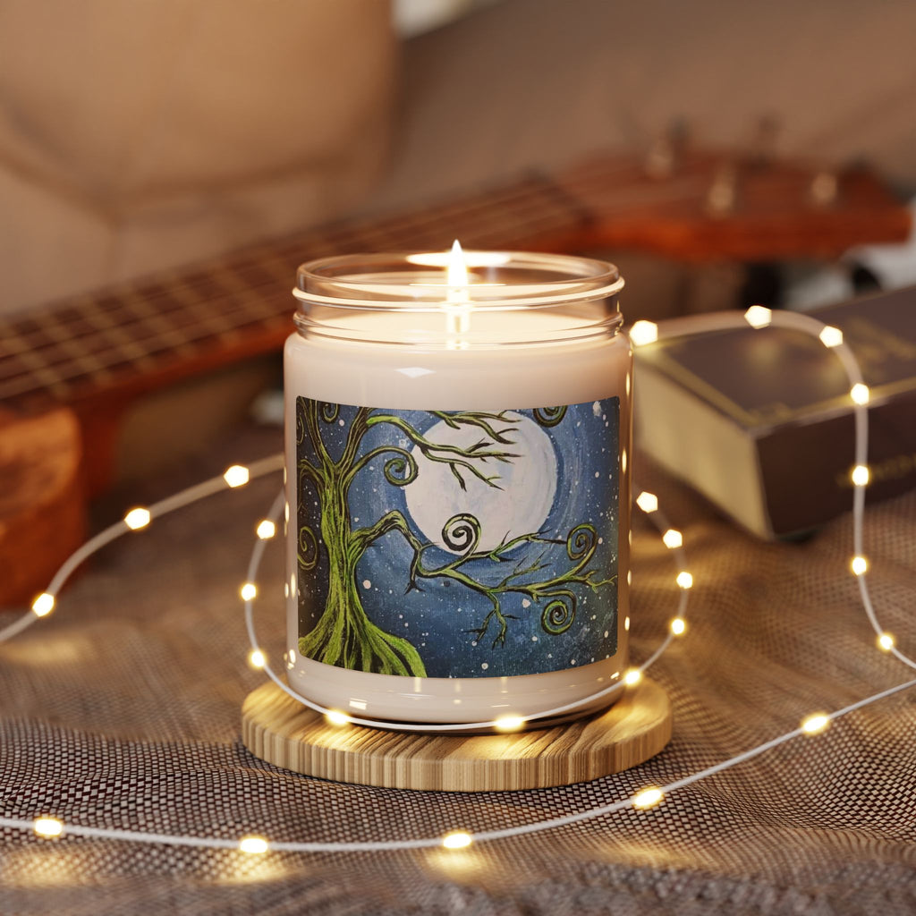 Soy Candle — Moonlit Tree Art Scented Candle (9oz)