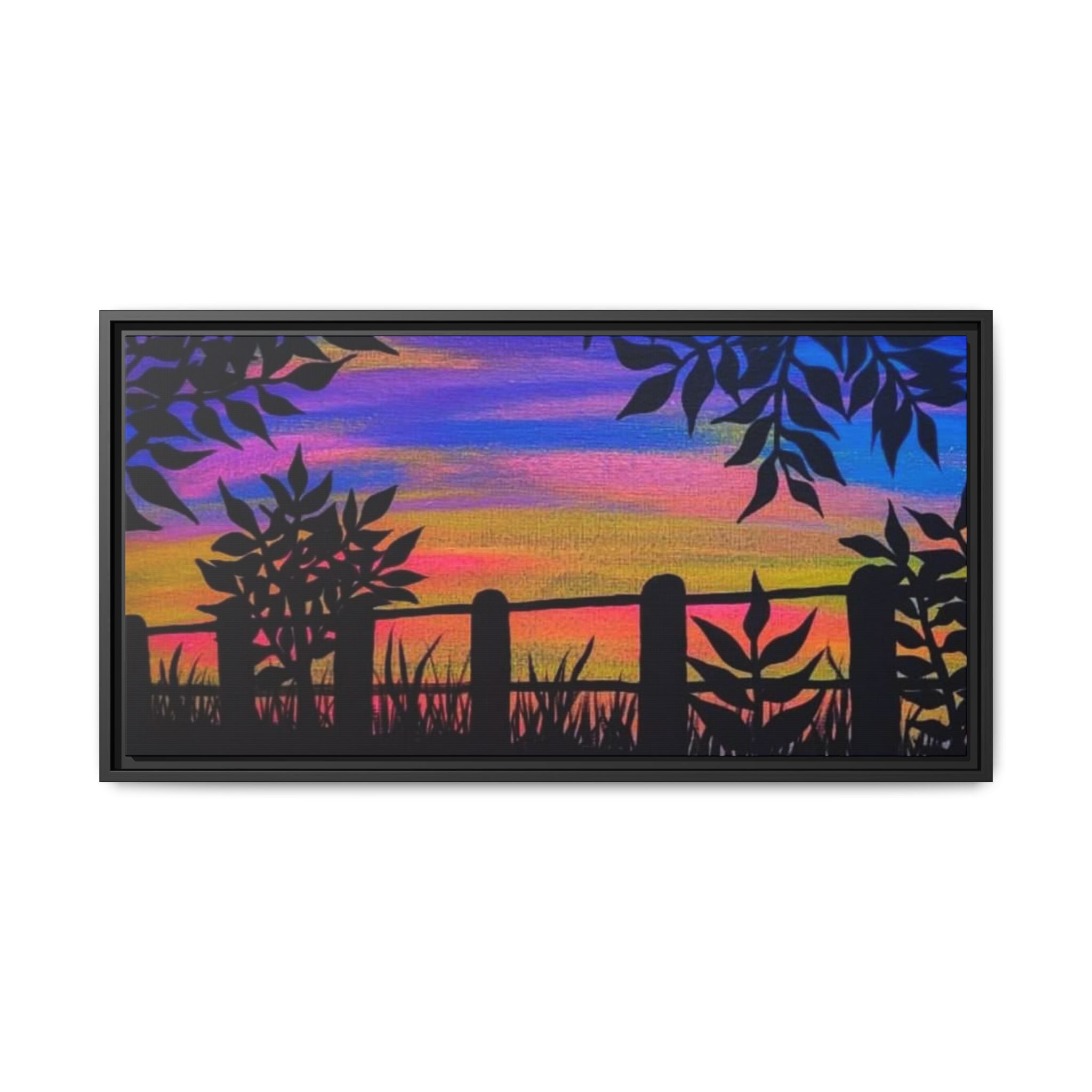 Sunset Serenity Framed Matte Canvas Art, Colorful Wall Decor, Nature Artwork, Home Decoration, Gift for Nature Lovers