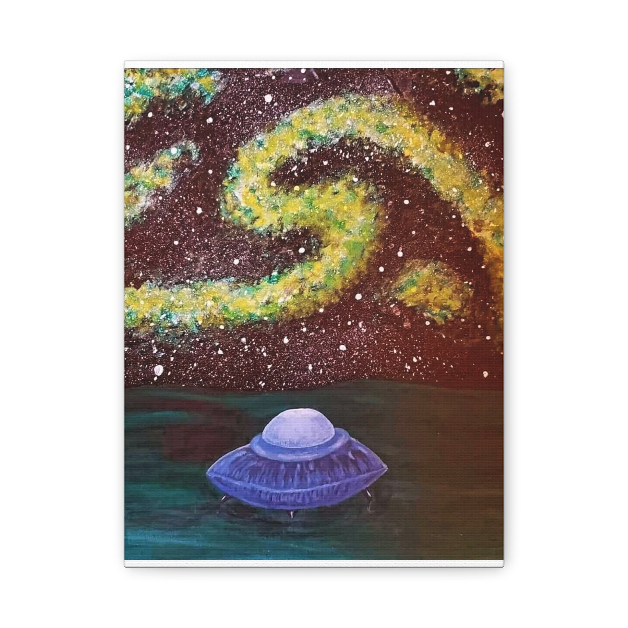 UFO Galaxy Canvas Print — Stretched Matte Wall Art
