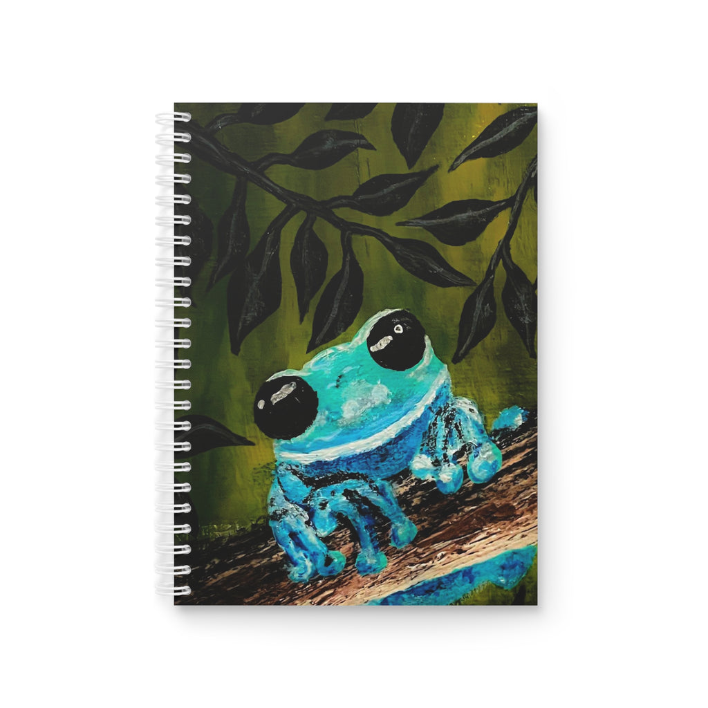 Spiral Notebook — Cute Blue Tree Frog Art Journal
