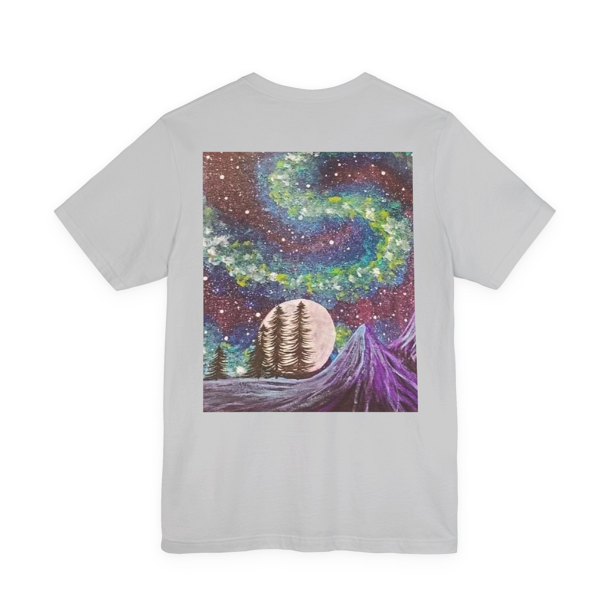 Galactic Landscape Tee, Cosmic Art T-Shirt, Unisex Graphic Shirt, Nature Lover Gift, Starry Night Top
