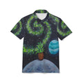 Galactic Pineapple Unisex Polo Shirt - Tropical Space Design for Casual Wear, Summer Parties, Gifts, Beach Outings, Vacation Apparel
