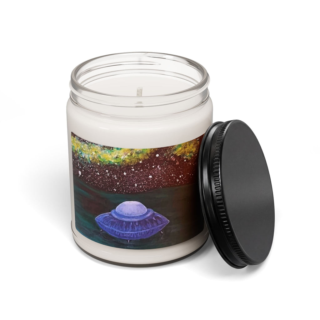 Space UFO Soy Candle — 9oz Scented Jar, Cosmic Night Aromatherapy Gift