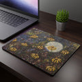 Moonlit Wildflowers Mouse Pad — Rectangular Desk Mousepad with Yellow Coneflowers and Starry Night Art