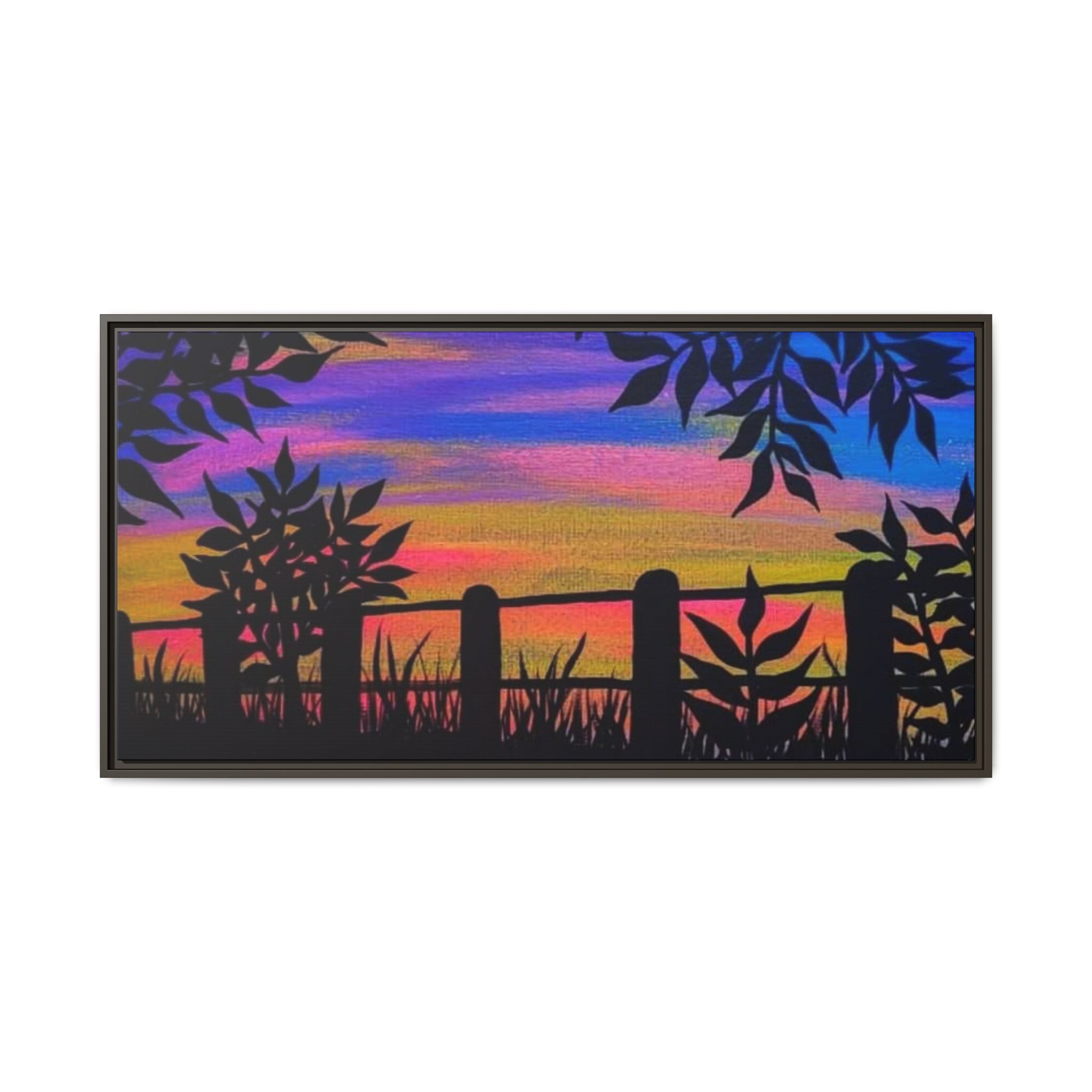 Sunset Serenity Framed Matte Canvas Art, Colorful Wall Decor, Nature Artwork, Home Decoration, Gift for Nature Lovers