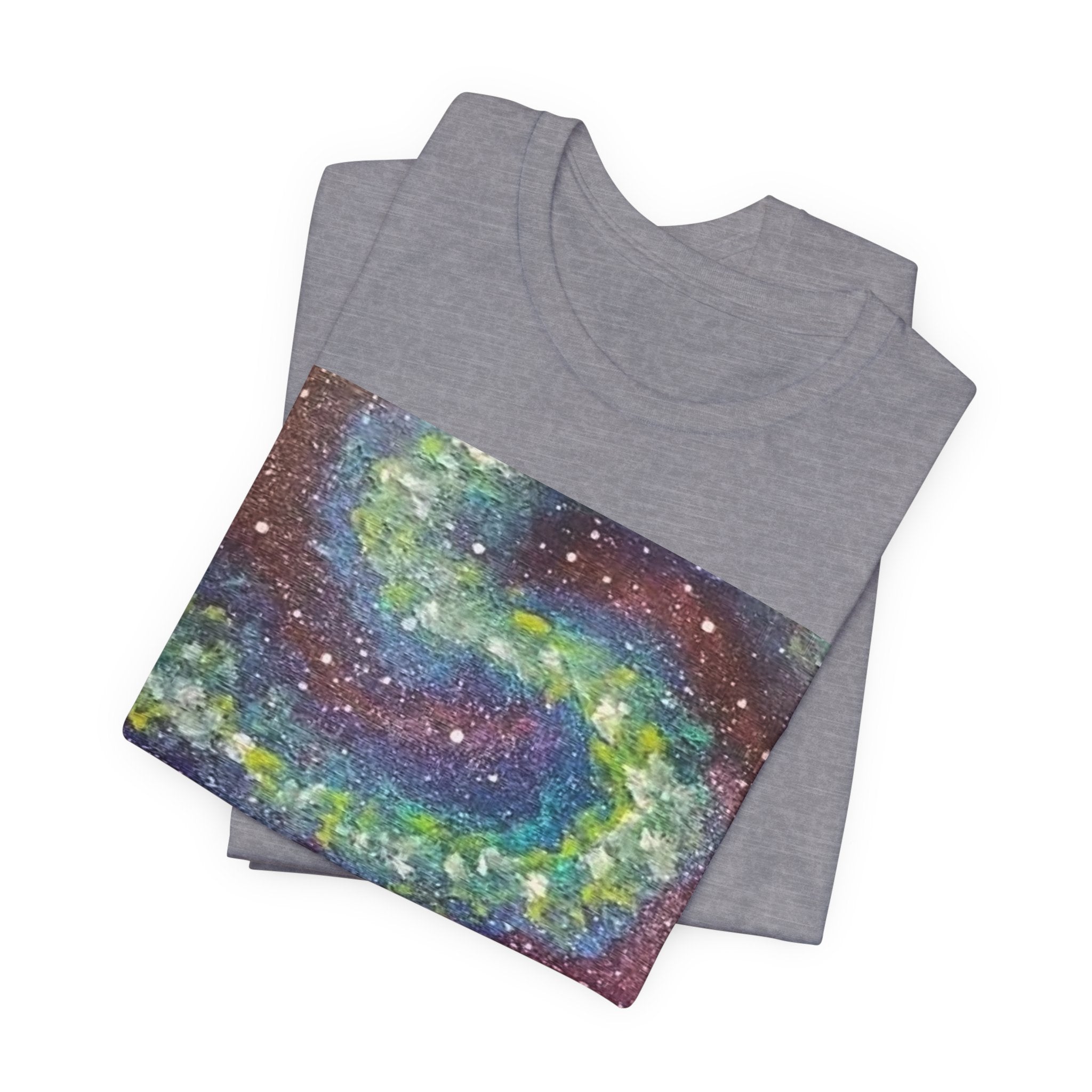 Galactic Landscape Tee, Cosmic Art T-Shirt, Unisex Graphic Shirt, Nature Lover Gift, Starry Night Top
