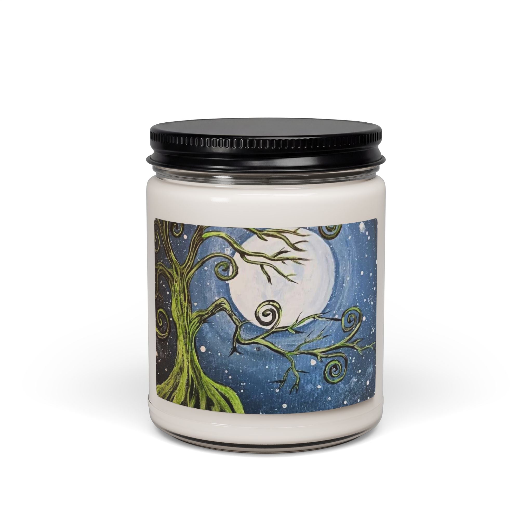 Soy Candle — Moonlit Tree Art Scented Candle (9oz)