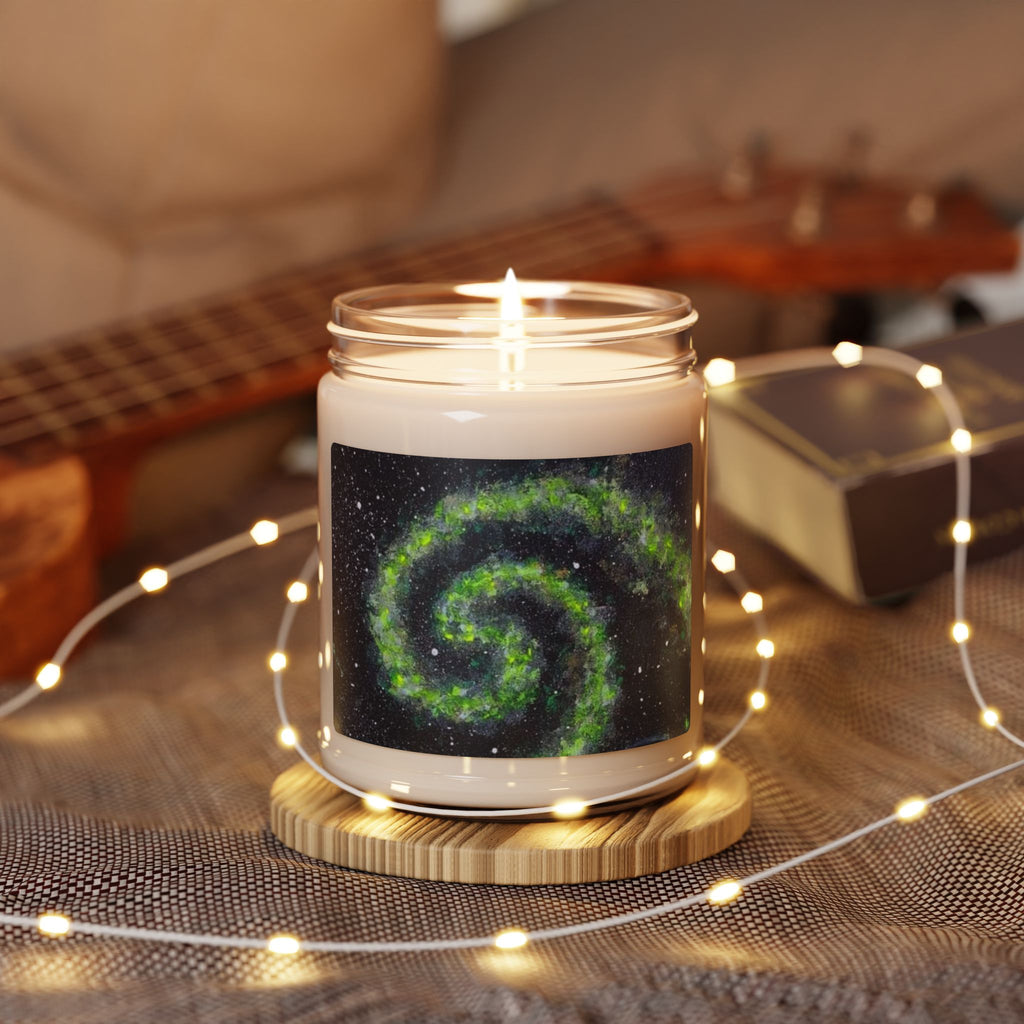 Galaxy Spiral Scented Soy Candle — 9oz Relaxing Space Aroma