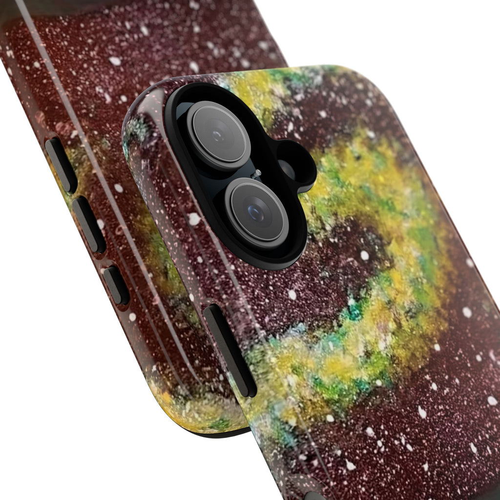 Galaxy UFO Phone Case — Hand-Painted Cosmic Alien Space Design