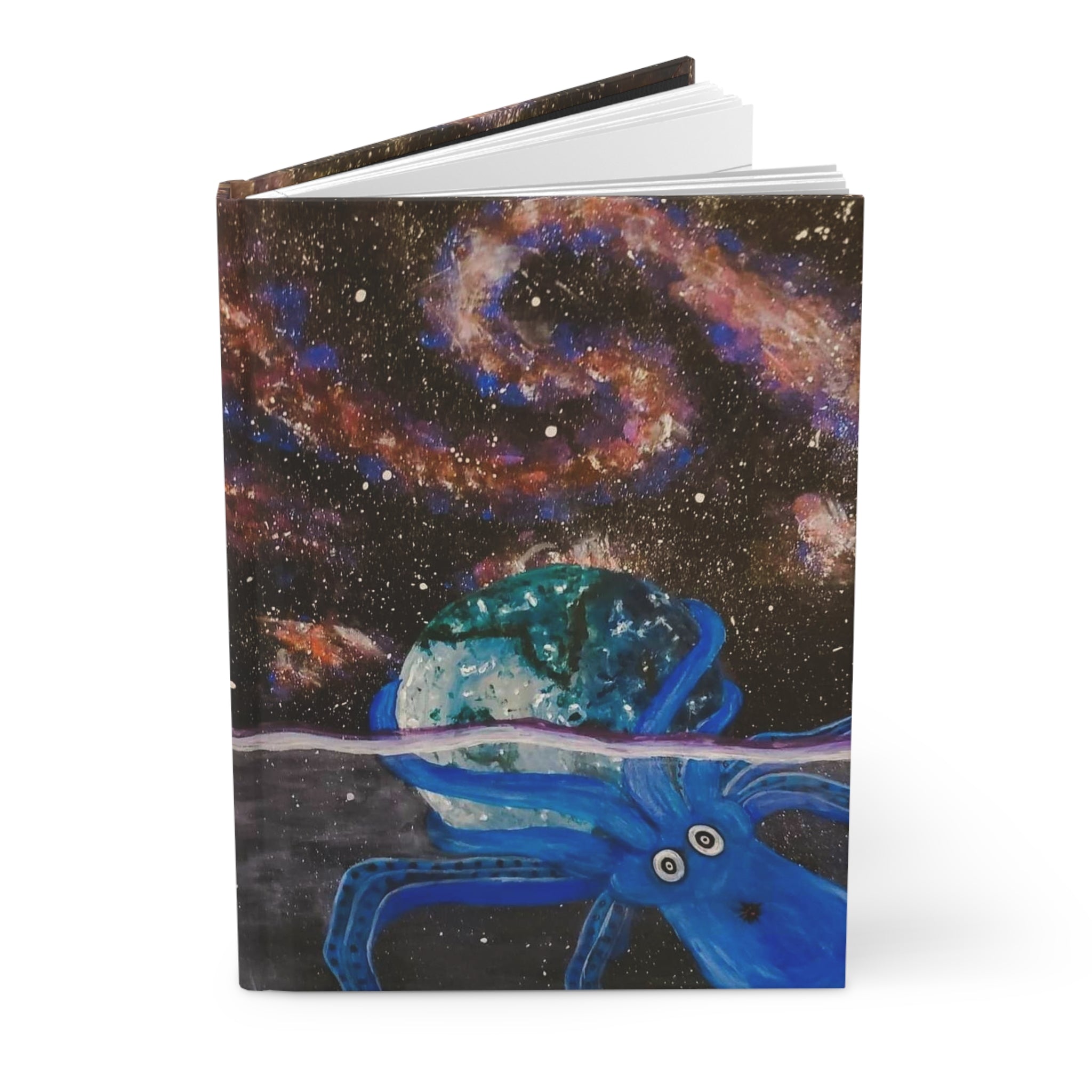 Cosmic Octopus Hardcover Journal — Space Art Notebook for Sketching & Creative Writing