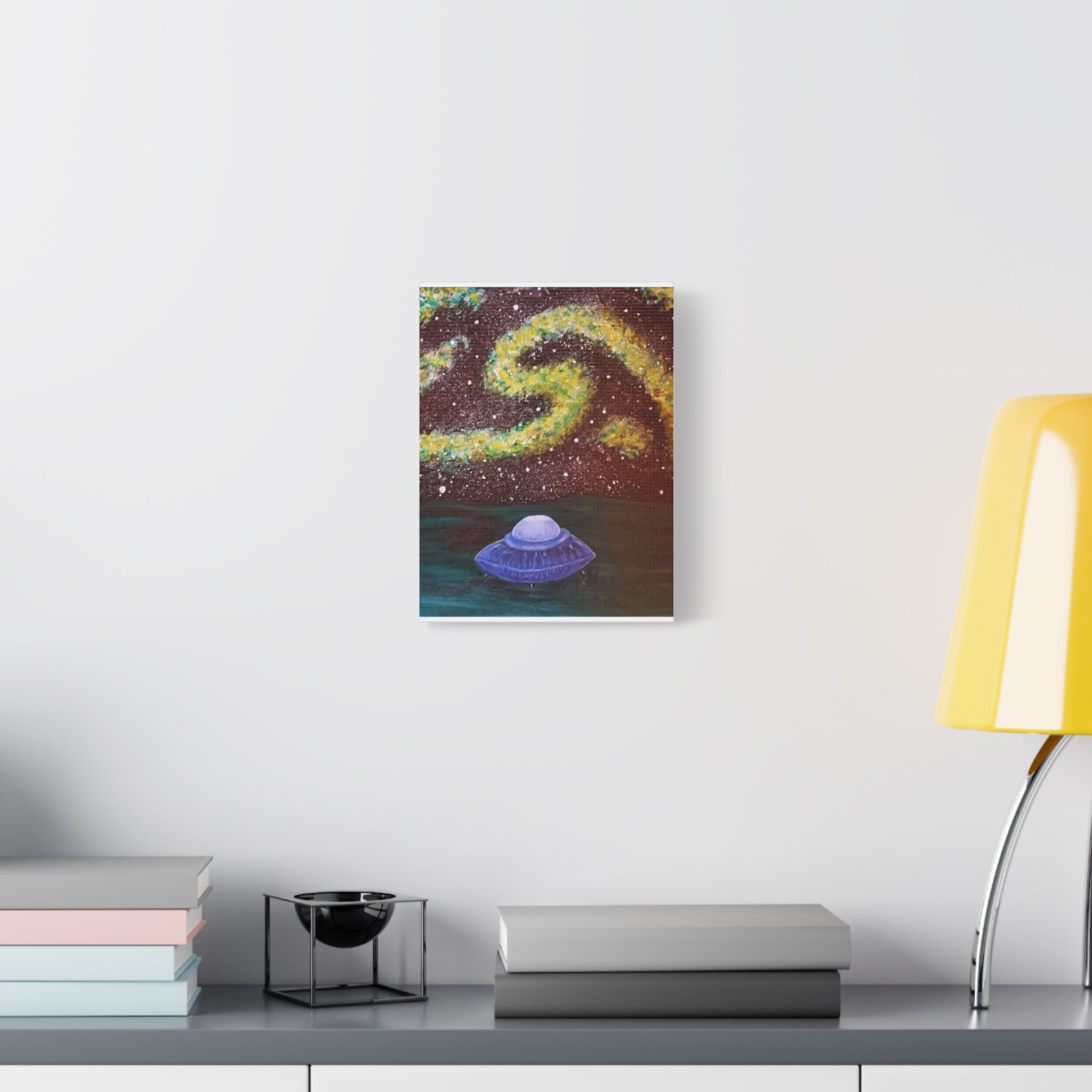 UFO Galaxy Canvas Print — Stretched Matte Wall Art