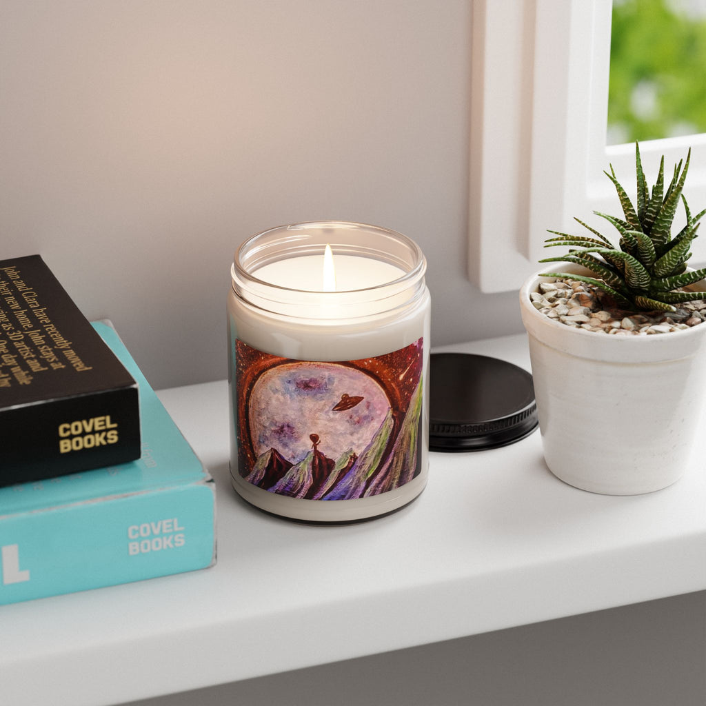 Soy Candle — Cosmic Moonlit Landscape Scented Candle (9oz)