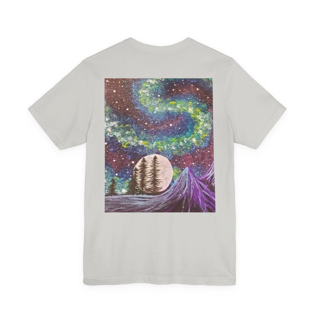 Galactic Landscape Tee, Cosmic Art T-Shirt, Unisex Graphic Shirt, Nature Lover Gift, Starry Night Top