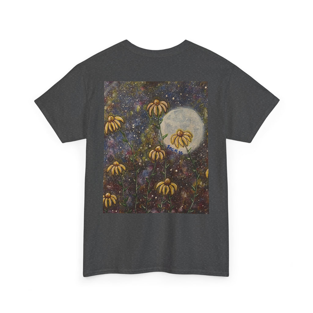 Artistic flower Print Unisex Cotton Tee, Nature Lovers Gift, Summer Wear, Bee Conservation, Cute Animal Shirt