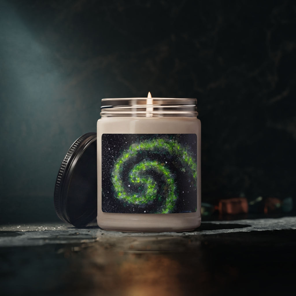 Galaxy Spiral Scented Soy Candle — 9oz Relaxing Space Aroma