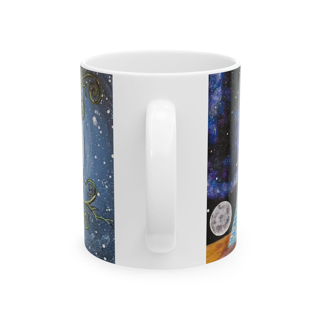 Cosmic Nature Ceramic Mug - Celestial Patterns for Coffee Lovers, Unique Gift for Astronomers, Home Decor, Space Enthusiasts, Tea Lovers