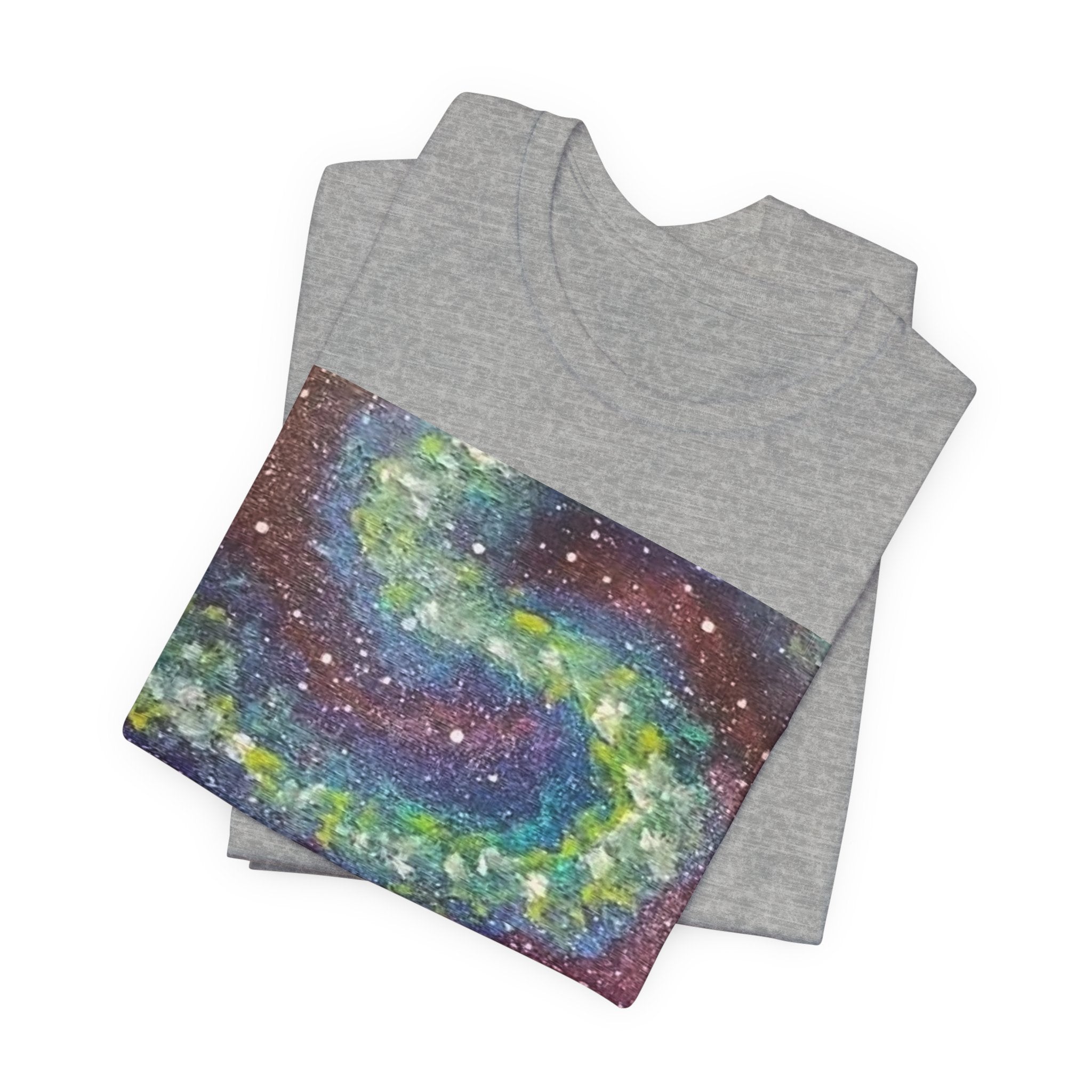 Galactic Landscape Tee, Cosmic Art T-Shirt, Unisex Graphic Shirt, Nature Lover Gift, Starry Night Top