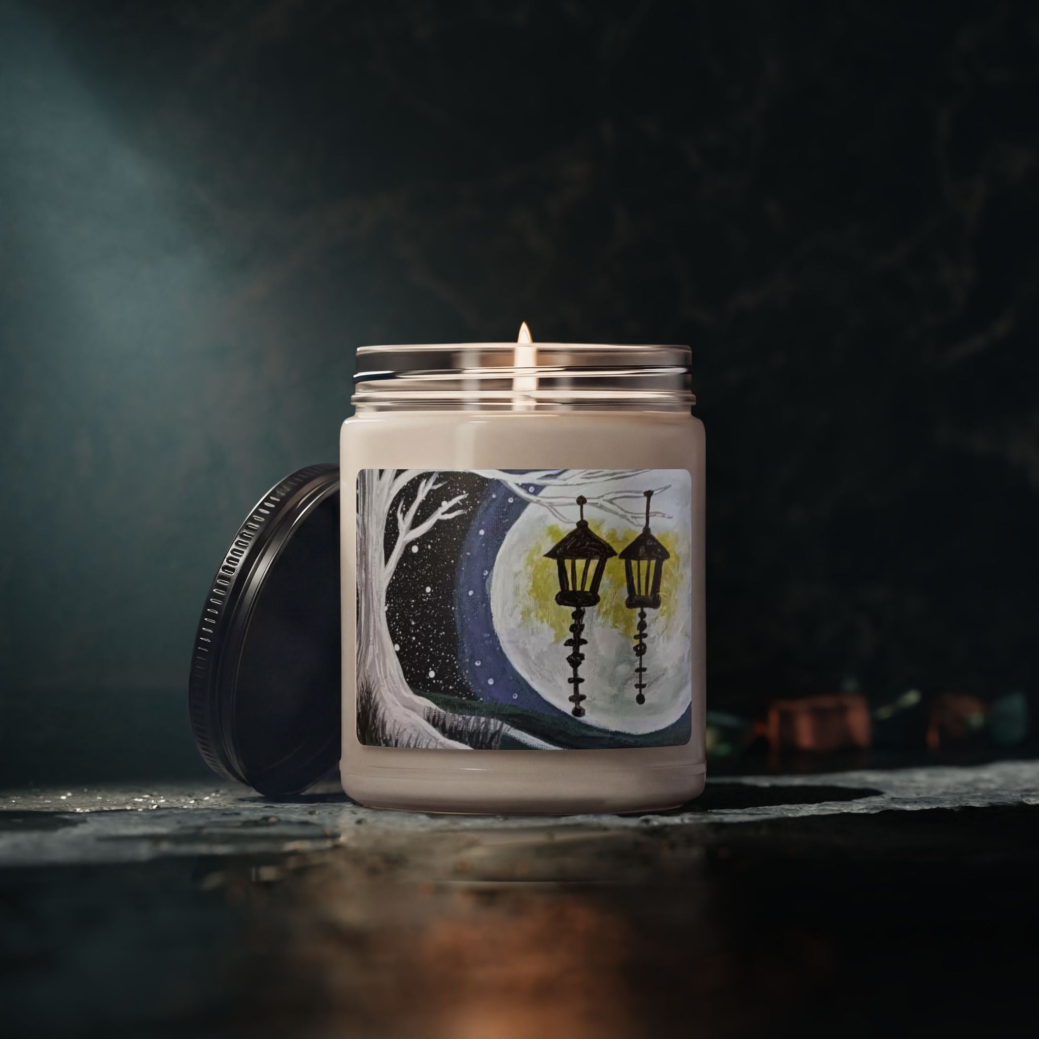 Moonlit Lantern Soy Candle — 9oz Scented Jar