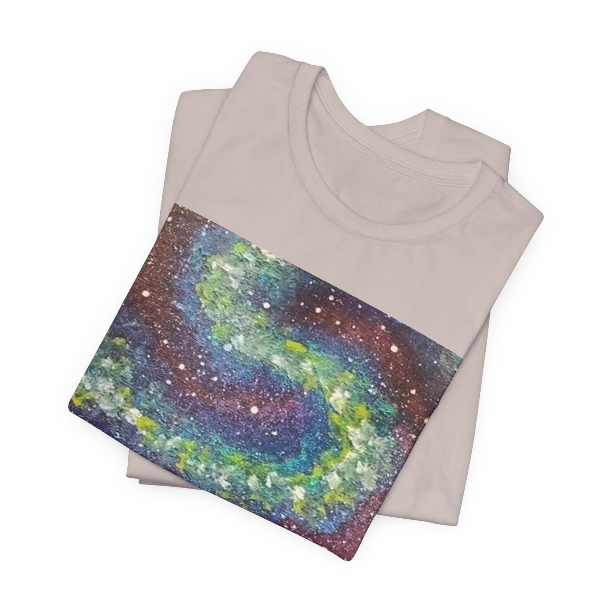 Galactic Landscape Tee, Cosmic Art T-Shirt, Unisex Graphic Shirt, Nature Lover Gift, Starry Night Top