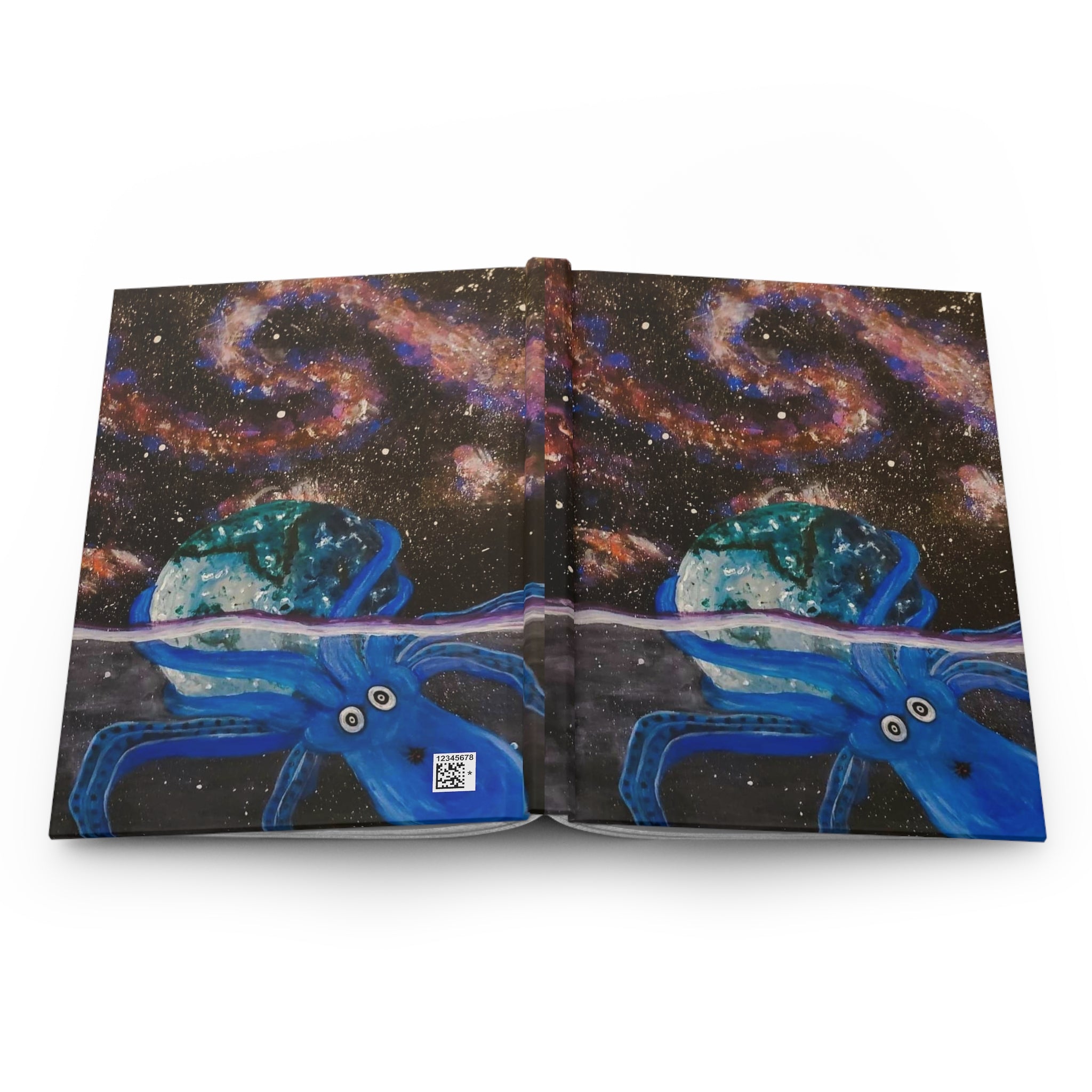 Cosmic Octopus Hardcover Journal — Space Art Notebook for Sketching & Creative Writing