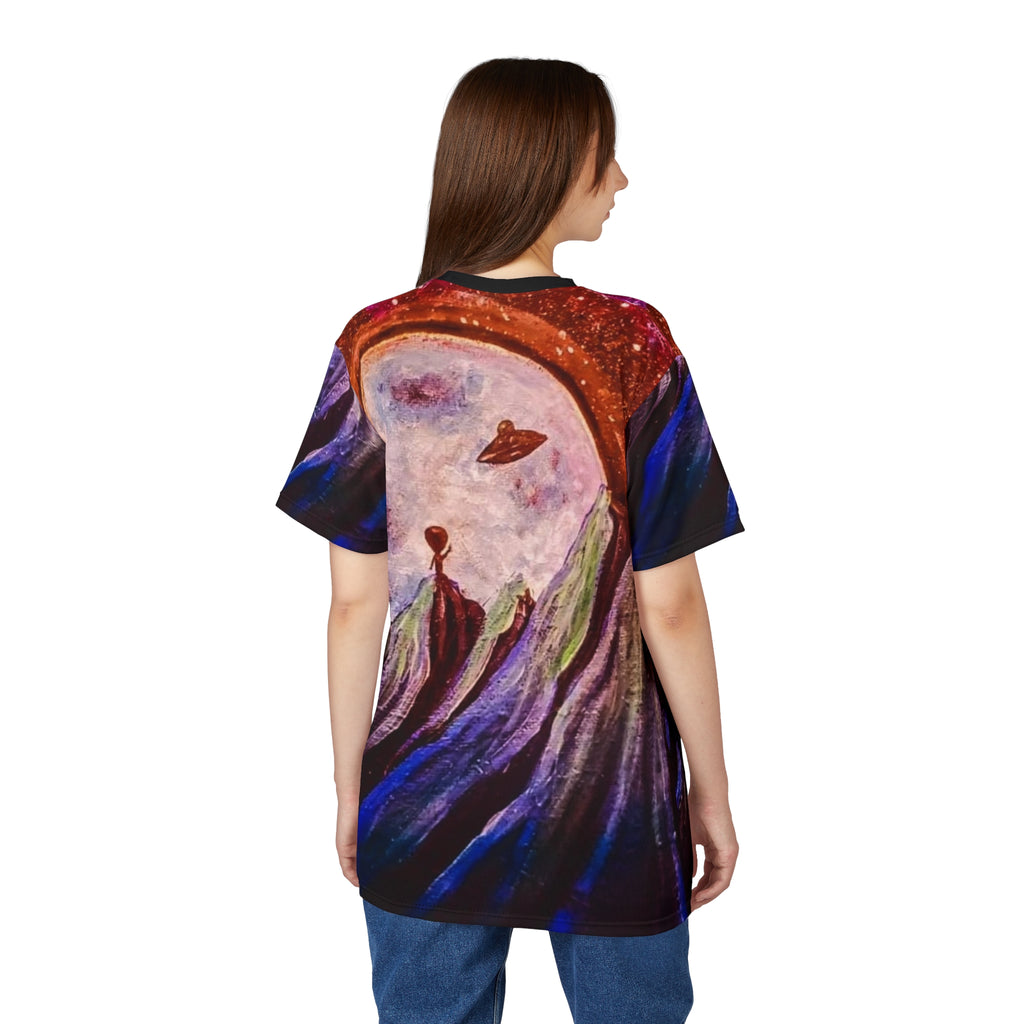 Cosmic Adventure Unisex Tee, Space Art Tee, Galaxy Shirt, Extraterrestrial T-Shirt, Unique Graphic Tee, Gift for Stargazers