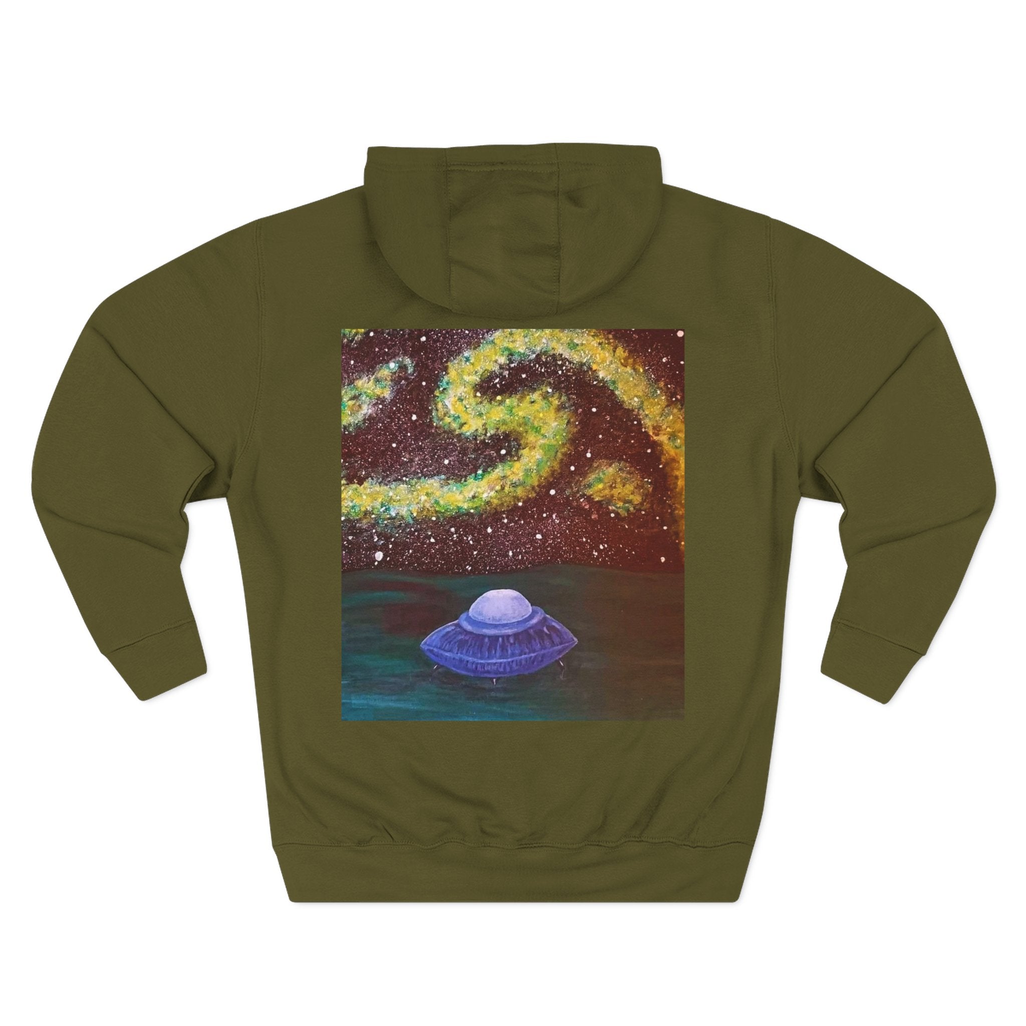 Cosmic UFO Hoodie — Galaxy Swirl Alien Space Pullover