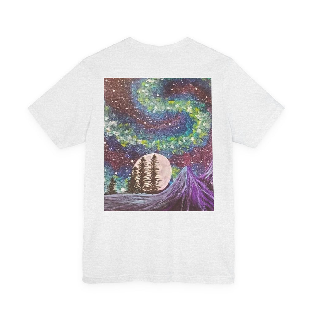 Galactic Landscape Tee, Cosmic Art T-Shirt, Unisex Graphic Shirt, Nature Lover Gift, Starry Night Top