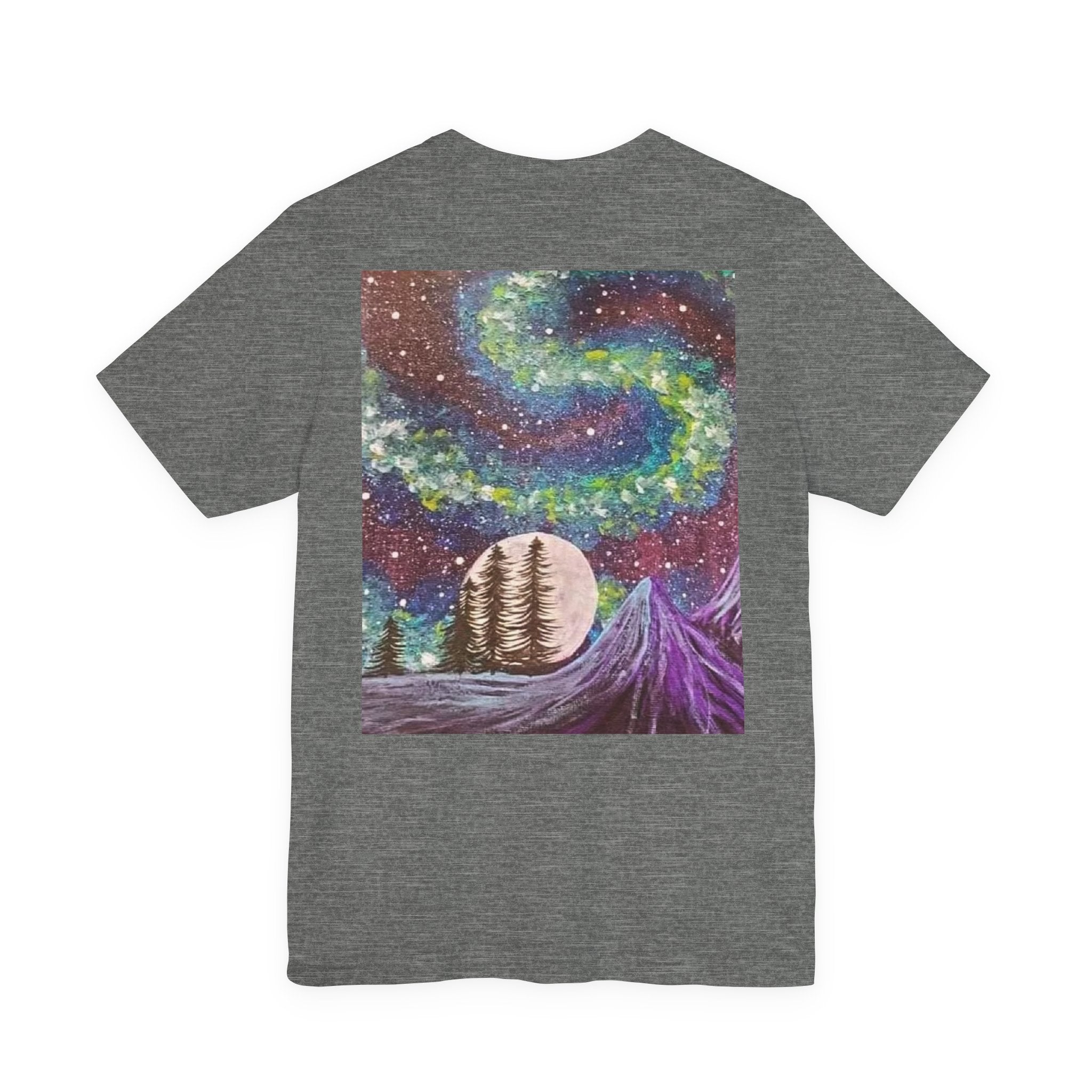 Galactic Landscape Tee, Cosmic Art T-Shirt, Unisex Graphic Shirt, Nature Lover Gift, Starry Night Top