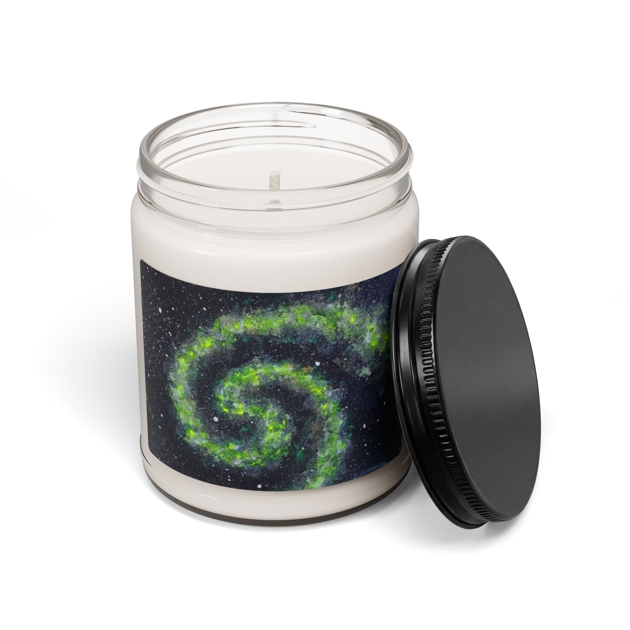 Galaxy Spiral Scented Soy Candle — 9oz Relaxing Space Aroma