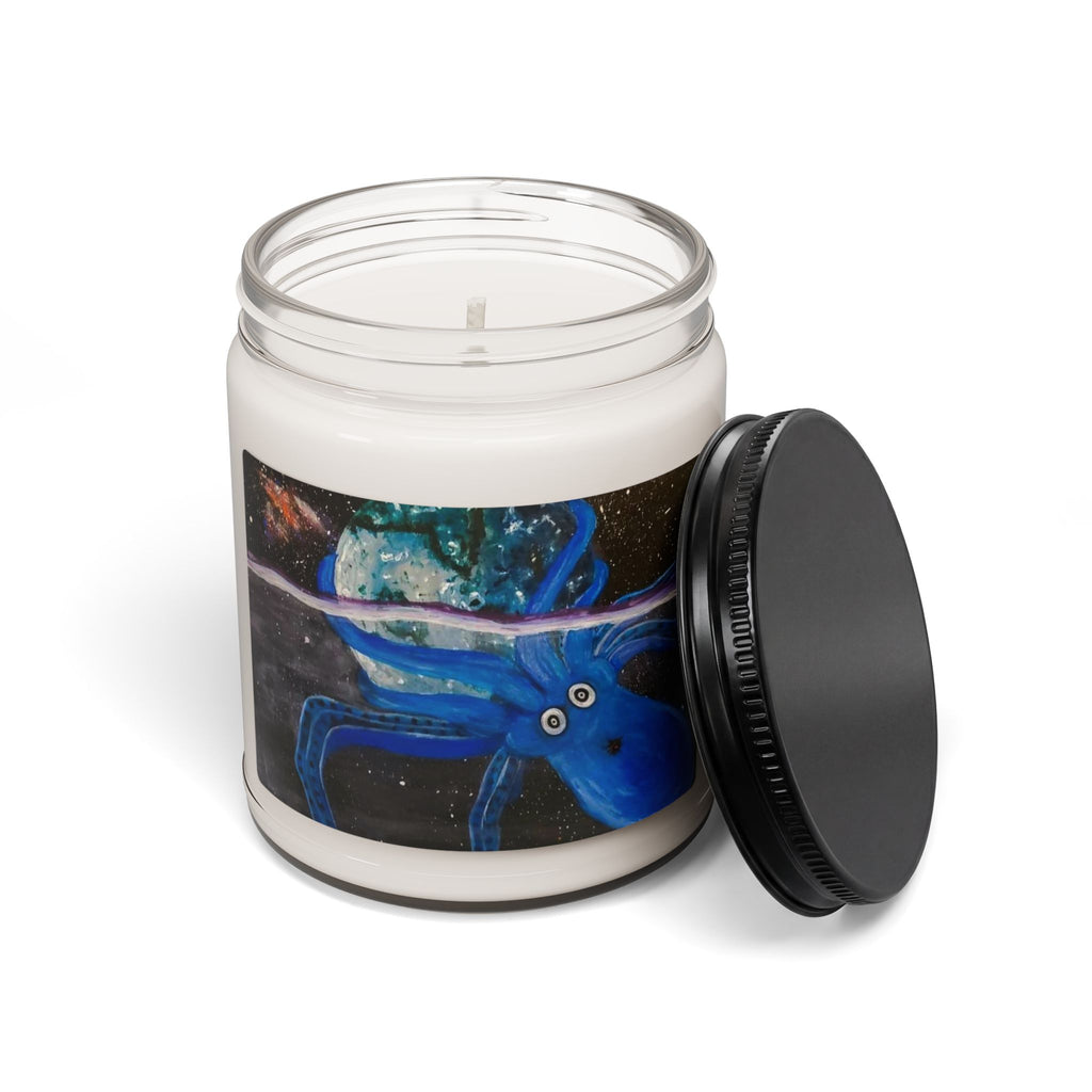 Blue Octopus Scented Soy Candle — 9oz Ocean-Inspired Jar Candle