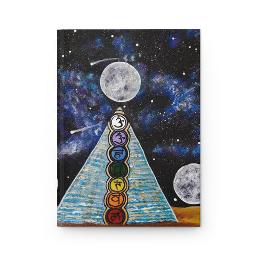 Chakra Pyramid Moon Journal — Cosmic Chakra Hardcover Notebook