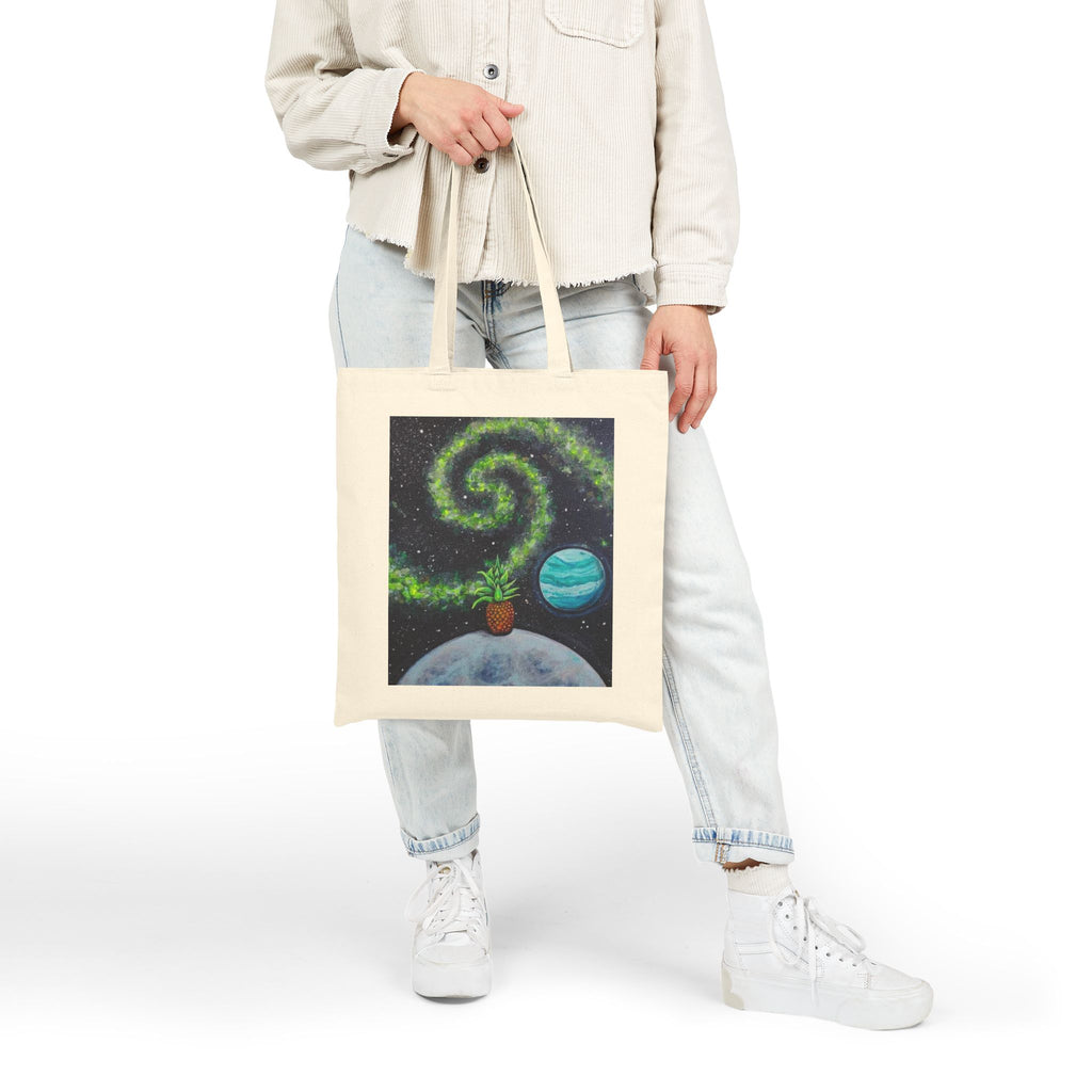 Tote Bag — Cosmic Plant Spiral Illustration Canvas Tote