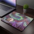 Aurora Nightscape Mouse Pad — Cosmic Mountains & Moon Desk Mat
