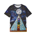 Cosmic Chakra Sports Jersey, Unique Athletic Tee, Unisex Fitness Shirt, Festival Wear, Spiritual Chakra Apparel
