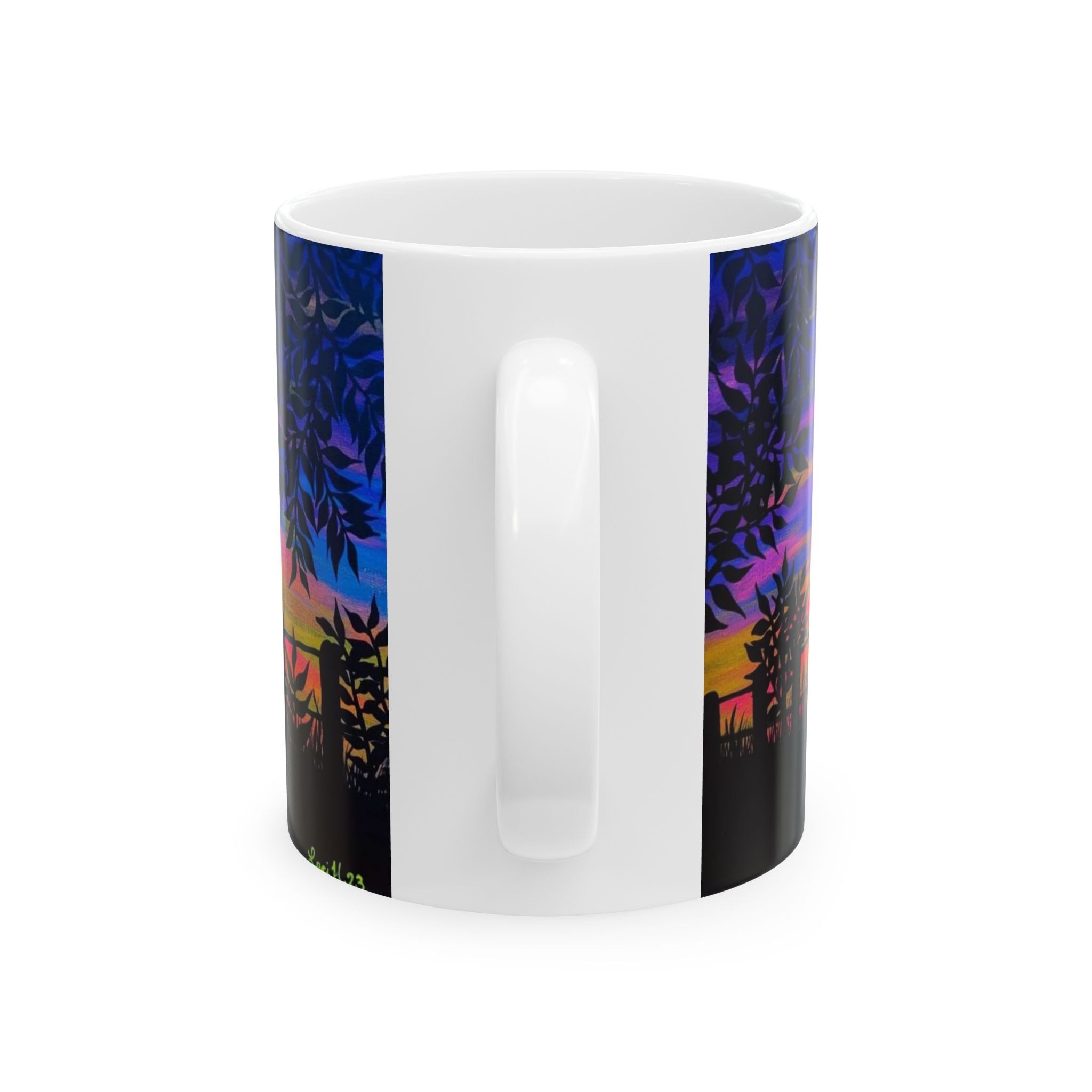Serene Sunset Ceramic Mug, Nature-Inspired Gift, Cozy Coffee Mug, Perfect for Nature Lovers, Ideal for Birthdays & Home Decor