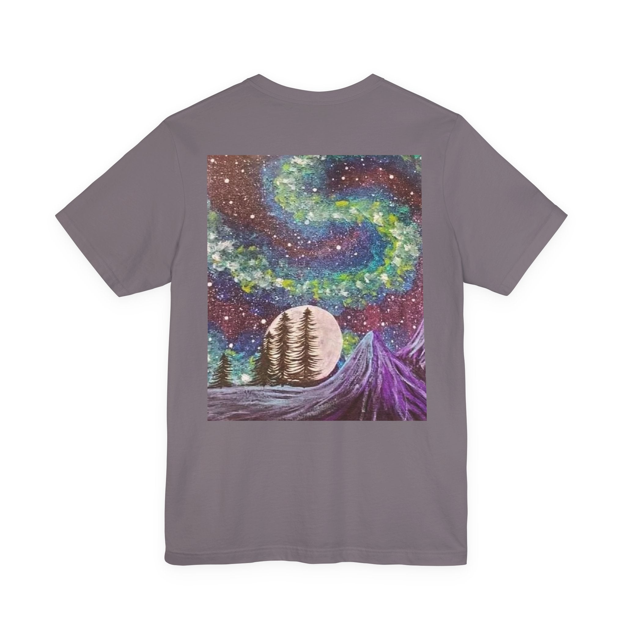 Galactic Landscape Tee, Cosmic Art T-Shirt, Unisex Graphic Shirt, Nature Lover Gift, Starry Night Top