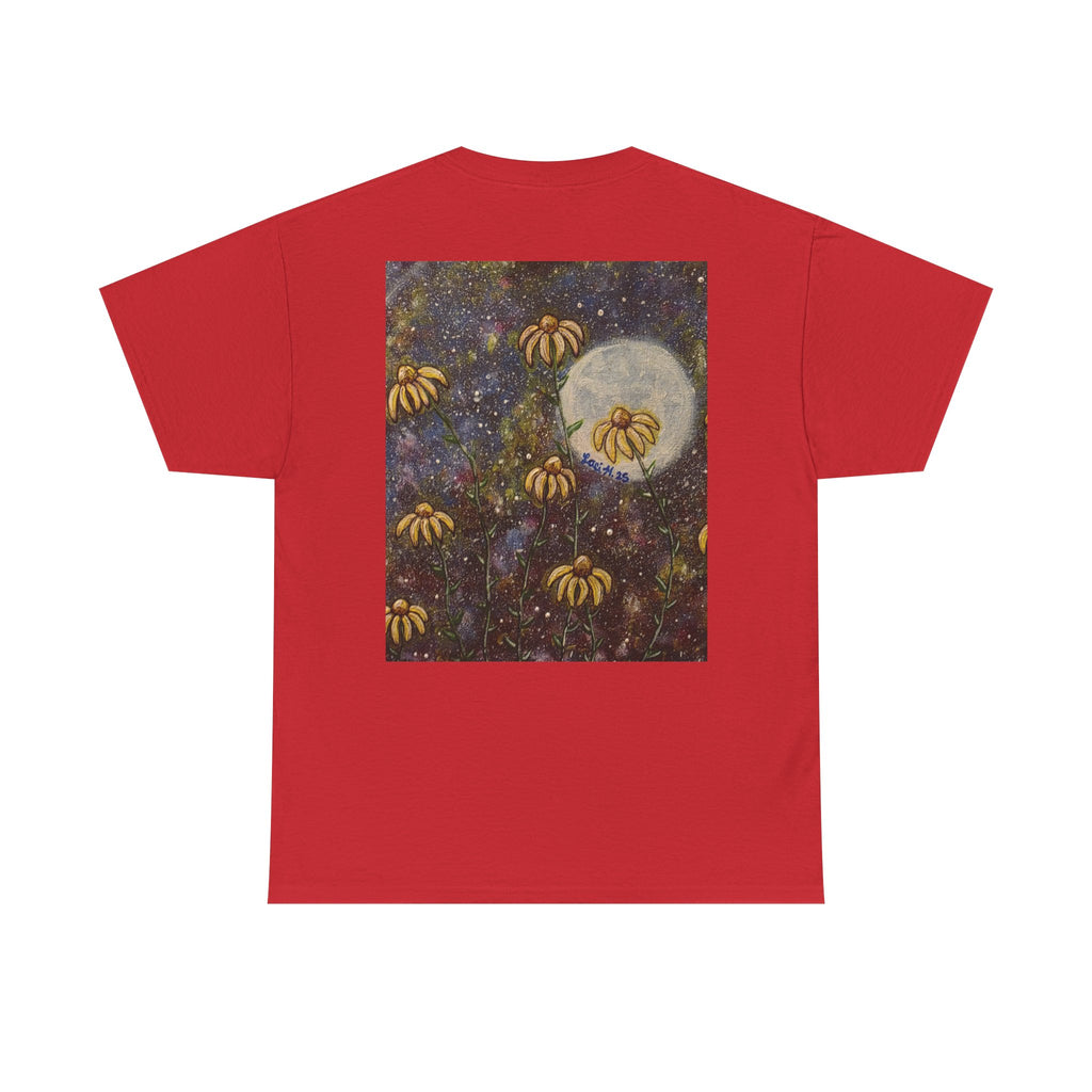 Artistic flower Print Unisex Cotton Tee, Nature Lovers Gift, Summer Wear, Bee Conservation, Cute Animal Shirt