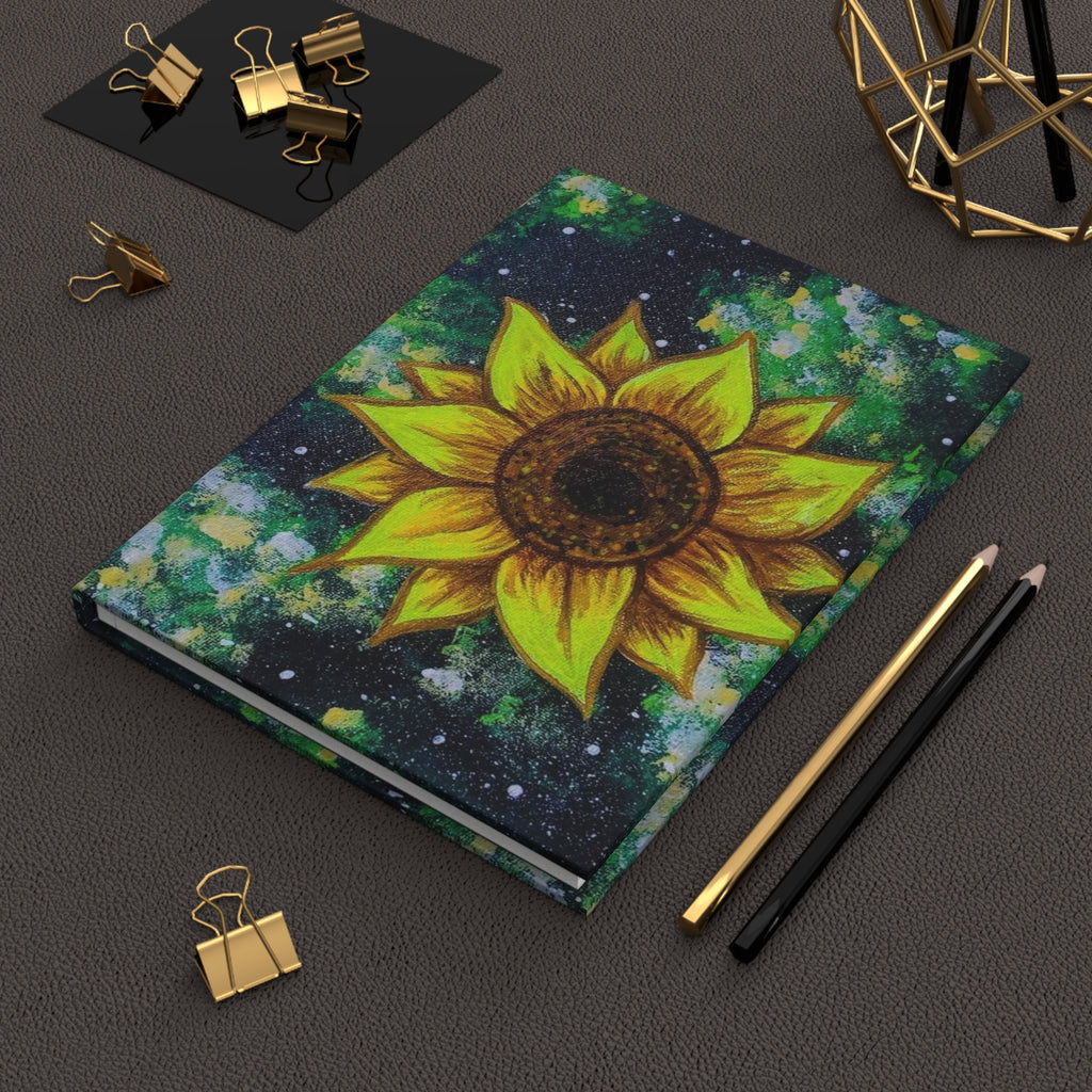 Sunflower Art Hardcover Journal — Bright Floral Sketchbook for Notes & Gratitude
