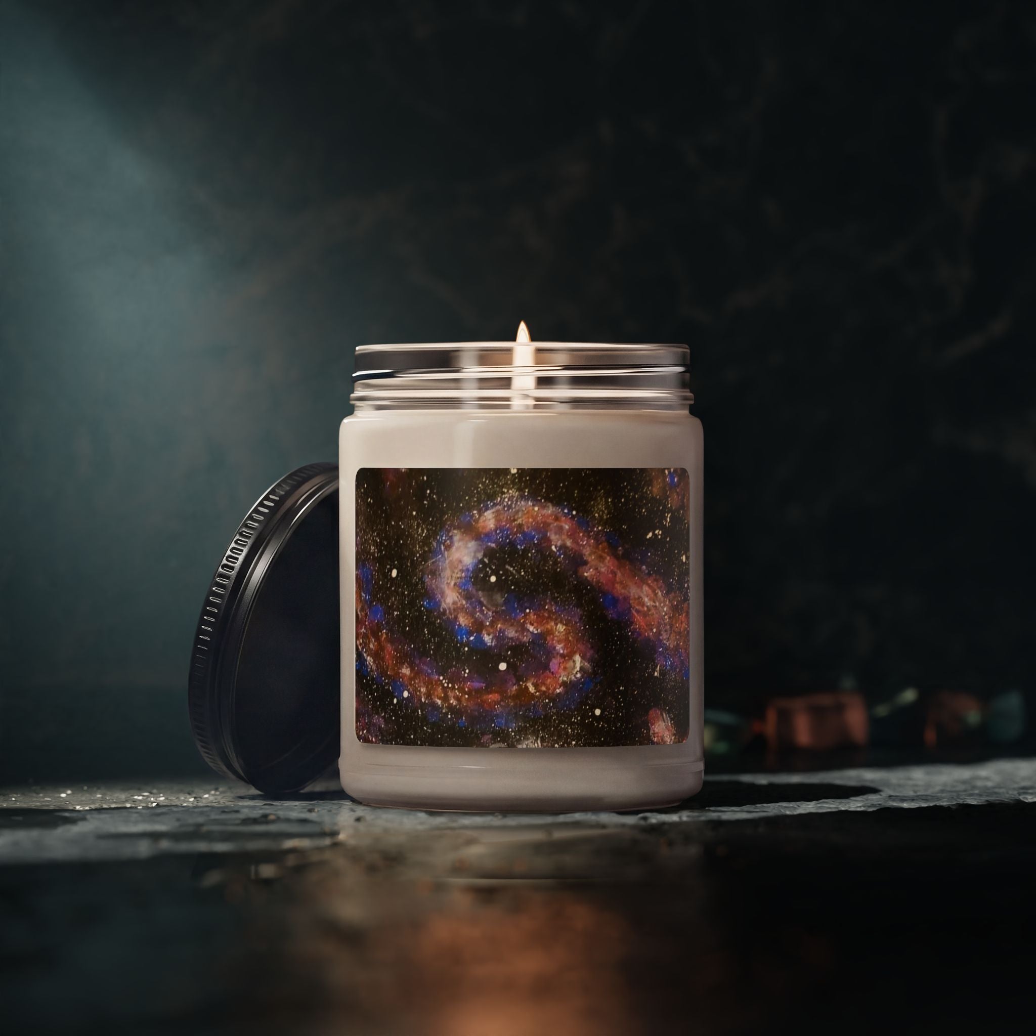 Galaxy Swirl Scented Soy Candle - 9oz Aromatherapy Jar