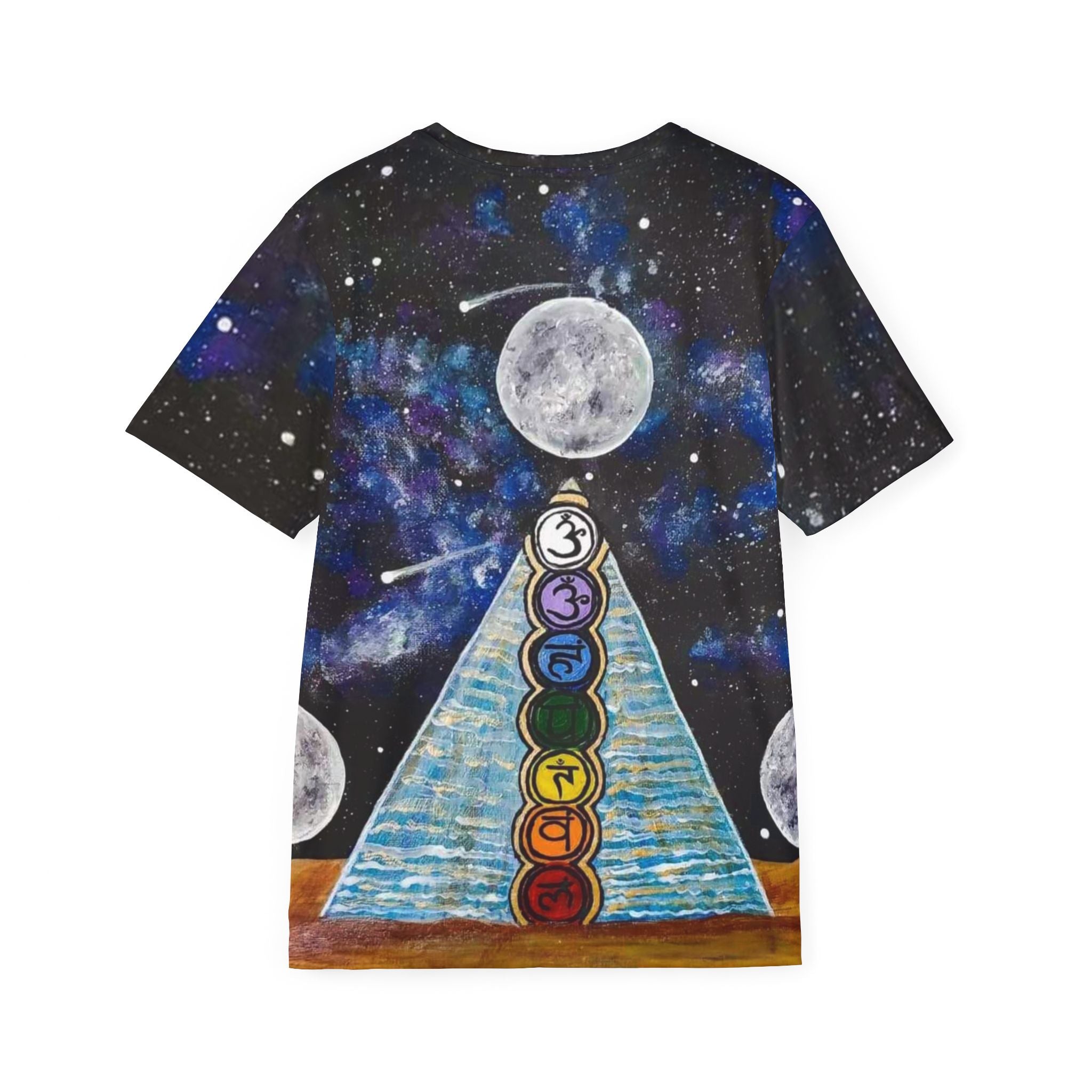 Cosmic Chakra Sports Jersey, Unique Athletic Tee, Unisex Fitness Shirt, Festival Wear, Spiritual Chakra Apparel