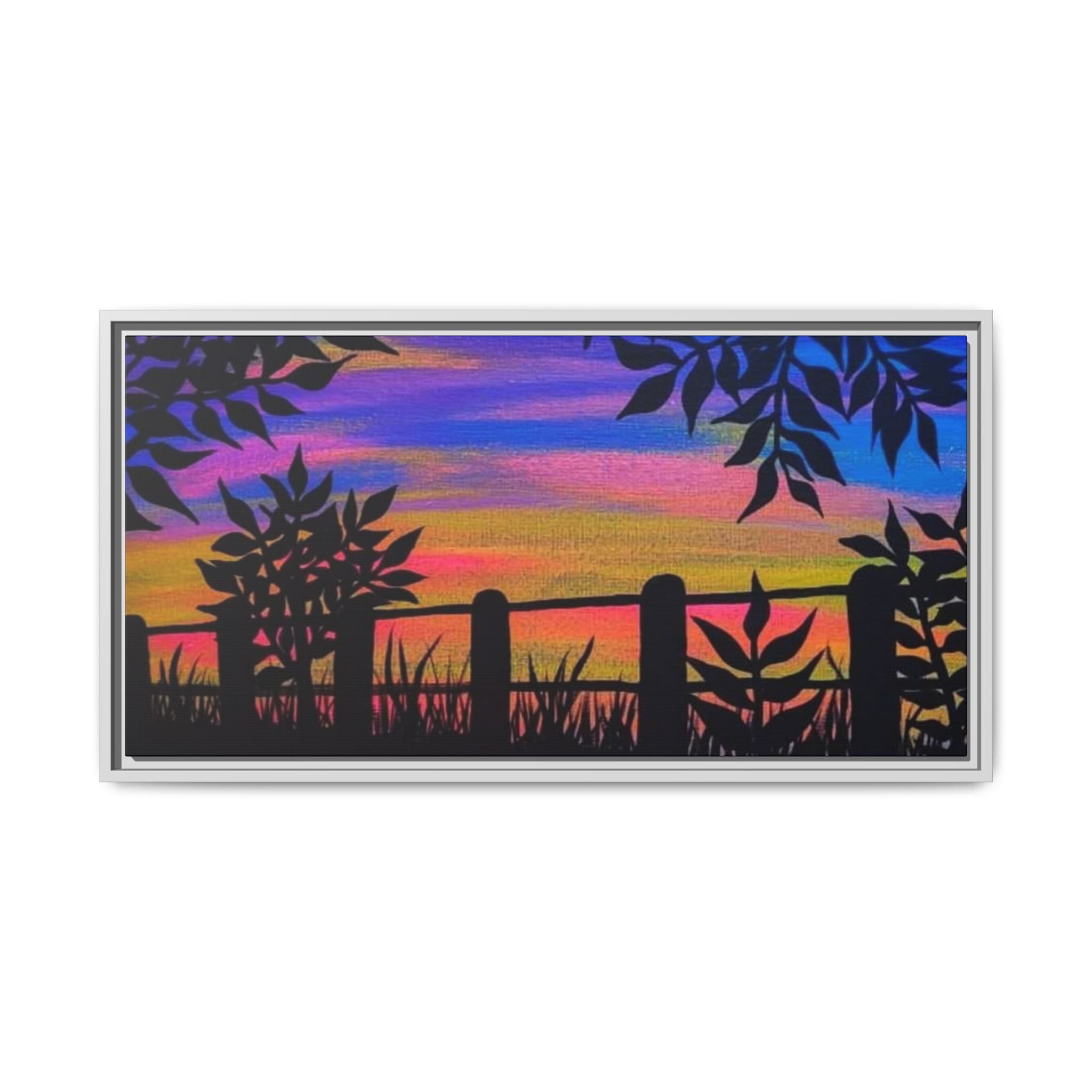 Sunset Serenity Framed Matte Canvas Art, Colorful Wall Decor, Nature Artwork, Home Decoration, Gift for Nature Lovers
