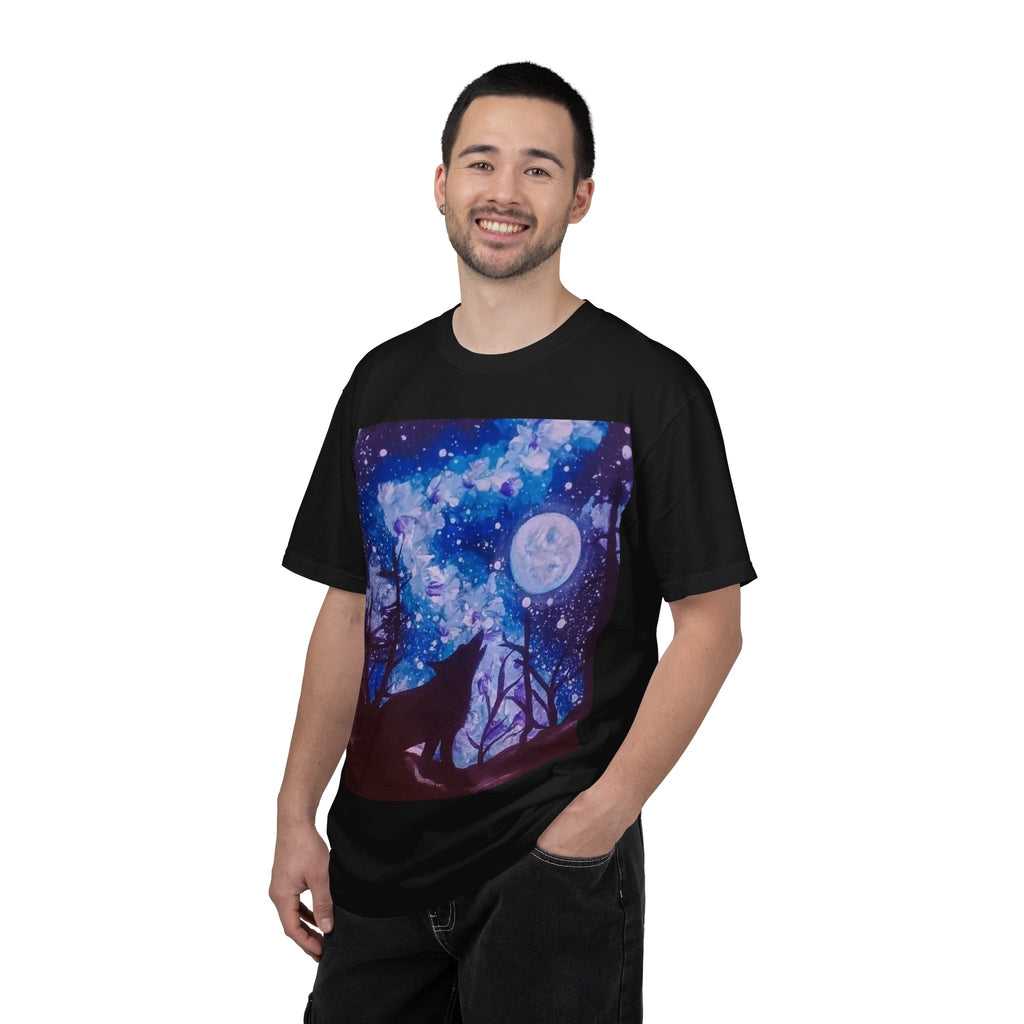 Mystical Wolf T-Shirt | Dreamy Night Sky Tee, Animal Lover Gift, Nature Vibe Shirt, Boho Fashion Top, Celestial Moon Art
