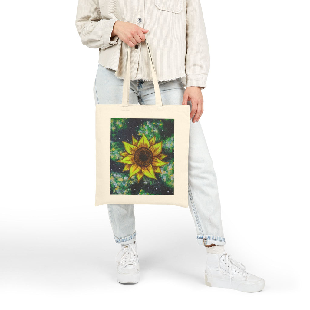 Tote Bag — Sunflower Galaxy Cotton Canvas Tote