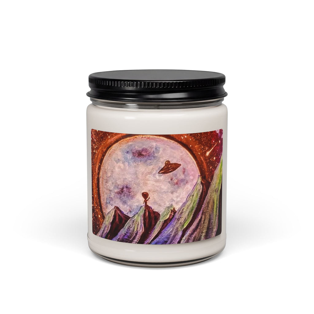 Soy Candle — Cosmic Moonlit Landscape Scented Candle (9oz)