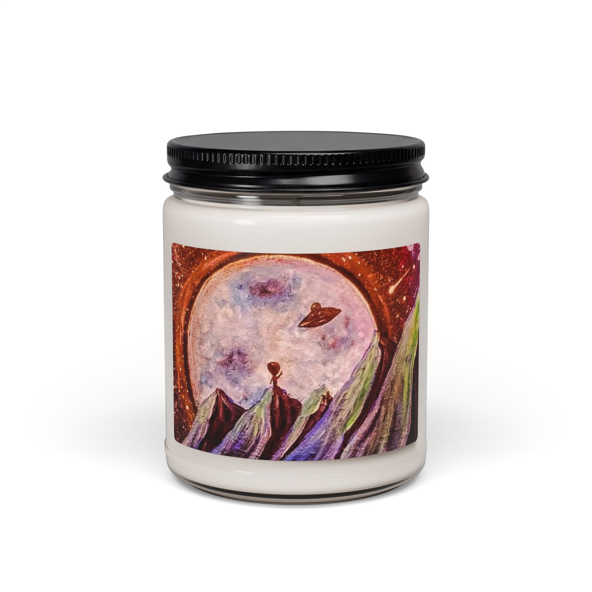 Soy Candle — Cosmic Moonlit Landscape Scented Candle (9oz)
