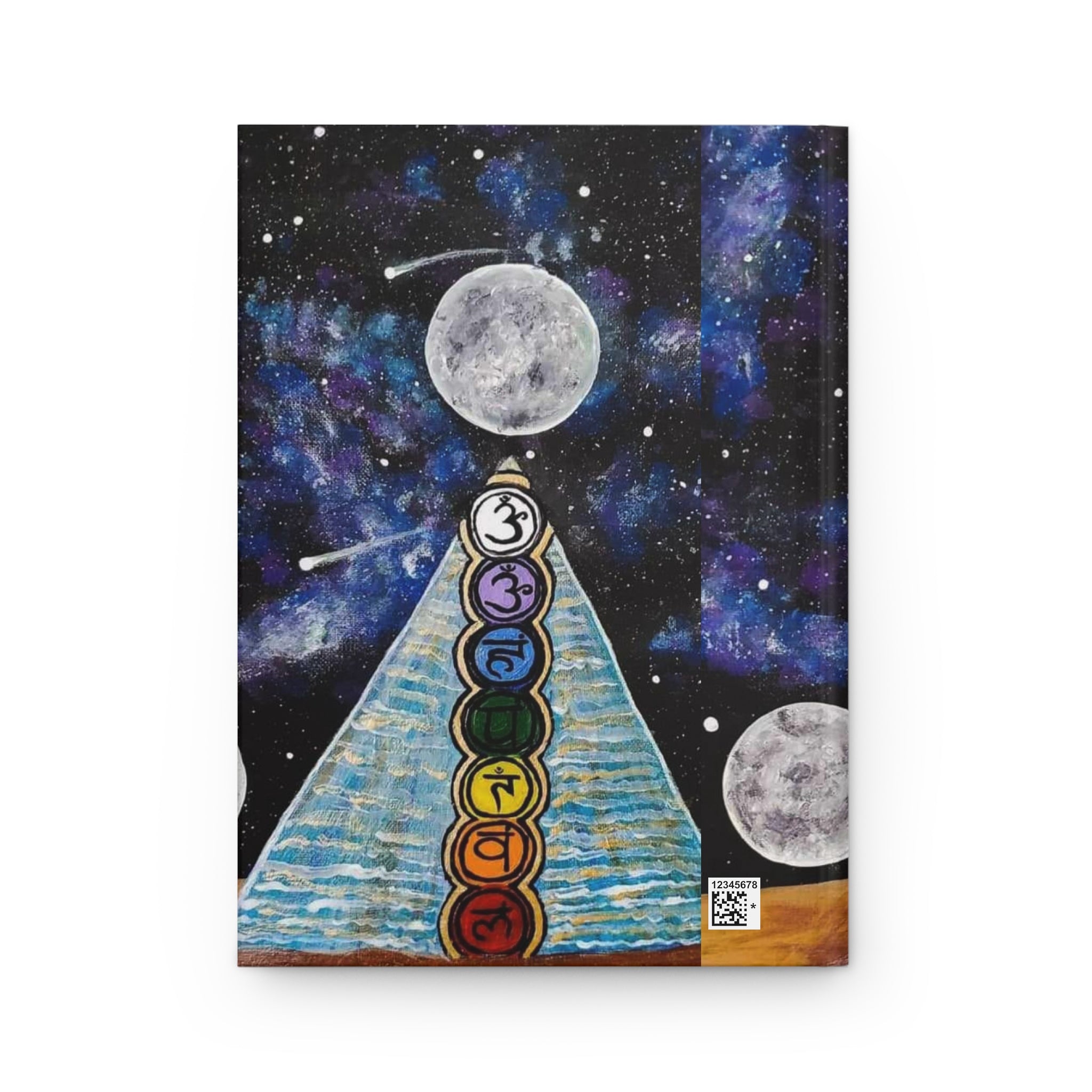 Chakra Pyramid Moon Journal — Cosmic Chakra Hardcover Notebook