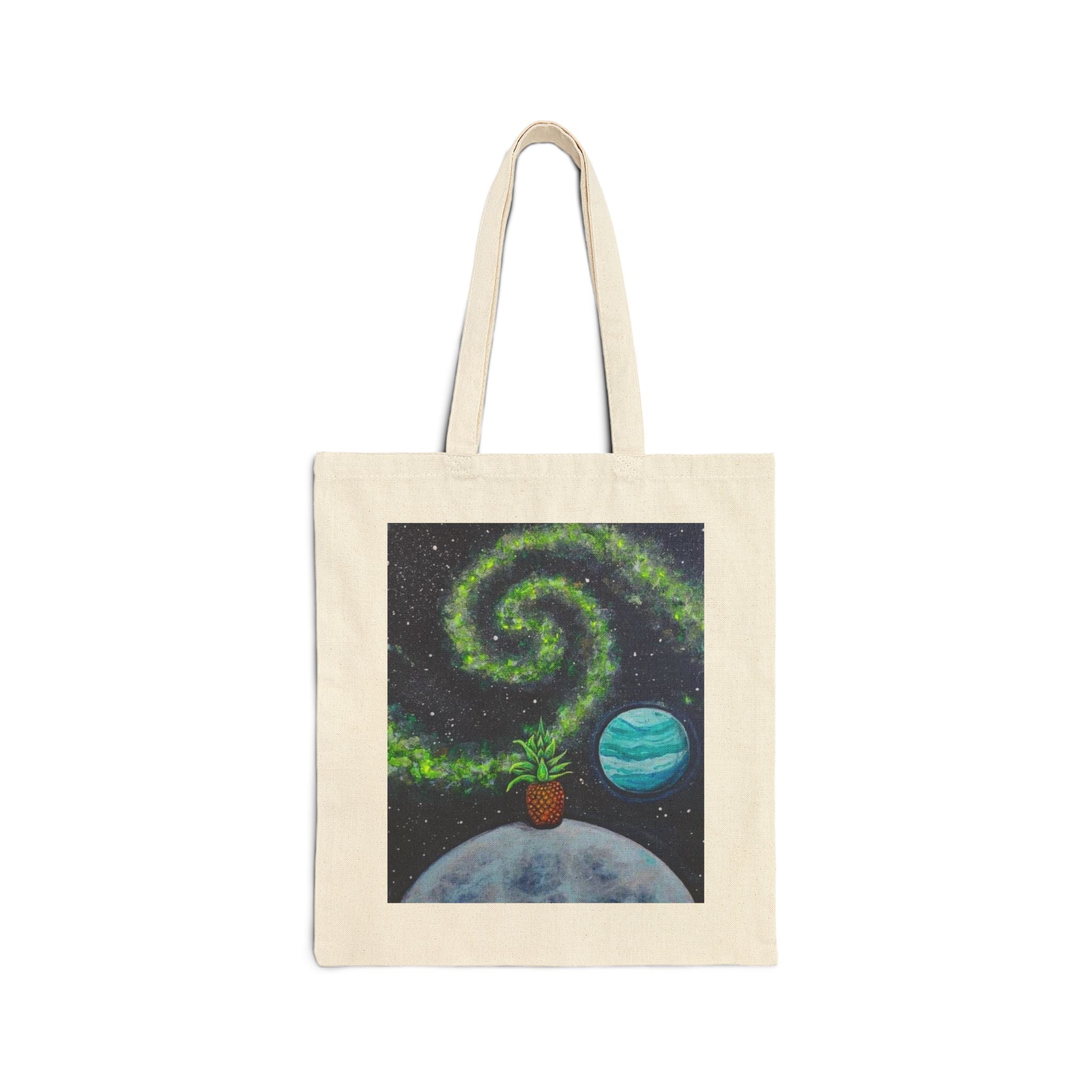 Tote Bag — Cosmic Plant Spiral Illustration Canvas Tote